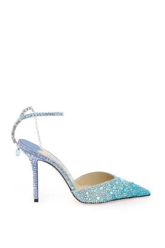 Ladies shoes with high arches support well -crystals 'saeda 100' pumps