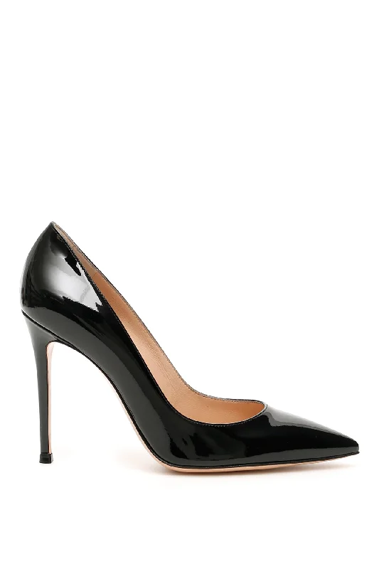 Ladies shoes for elegant dinners shine softly -Gianvito rossi patent leather pumps