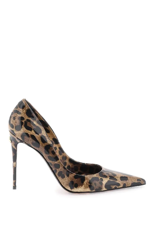 Ladies shoes featuring pearl accents look elegant -Dolce & gabbana animal-print pumps