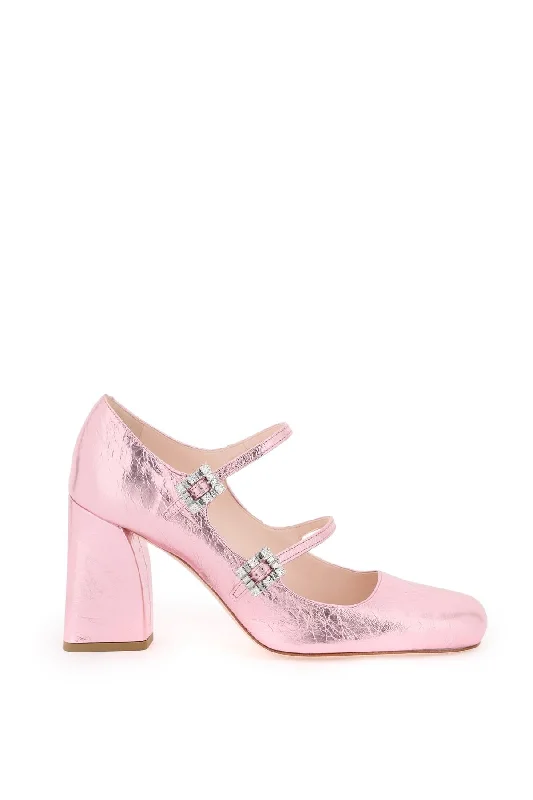 Ladies shoes featuring beaded details are ornate -très vivier babies pumps