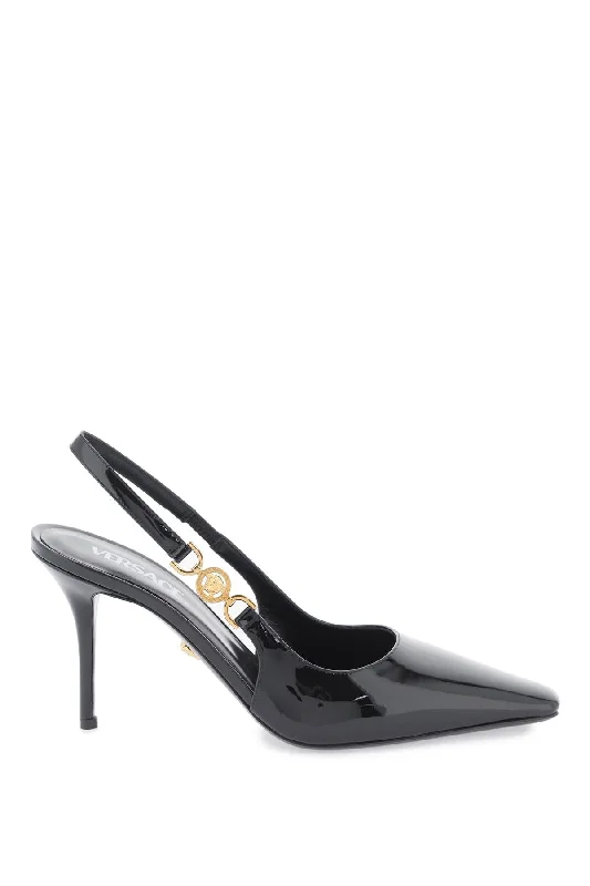 Ladies shoes for everyday wear stay durable -Versace medusa '95 slingback pumps