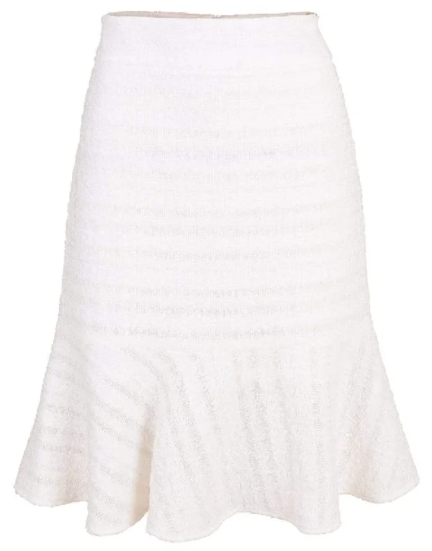 Pleated skirts for sophisticated evening wear -Tweed Flounce Skirt