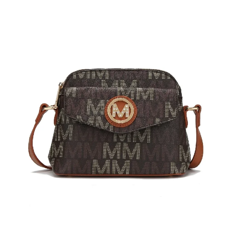 Designer handle bags with luxury logo detailing -Leanna Signature Crossbody Bag