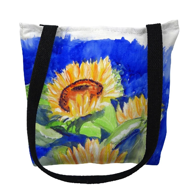 Handle bags with bright accents for pop -Gold Rising SunFlower Small Tote Bag 13x13