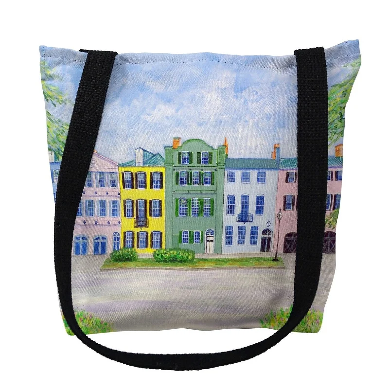 Handle bags with tie-dye patterns for fun -Rainbow Row Small Tote Bag 13x13