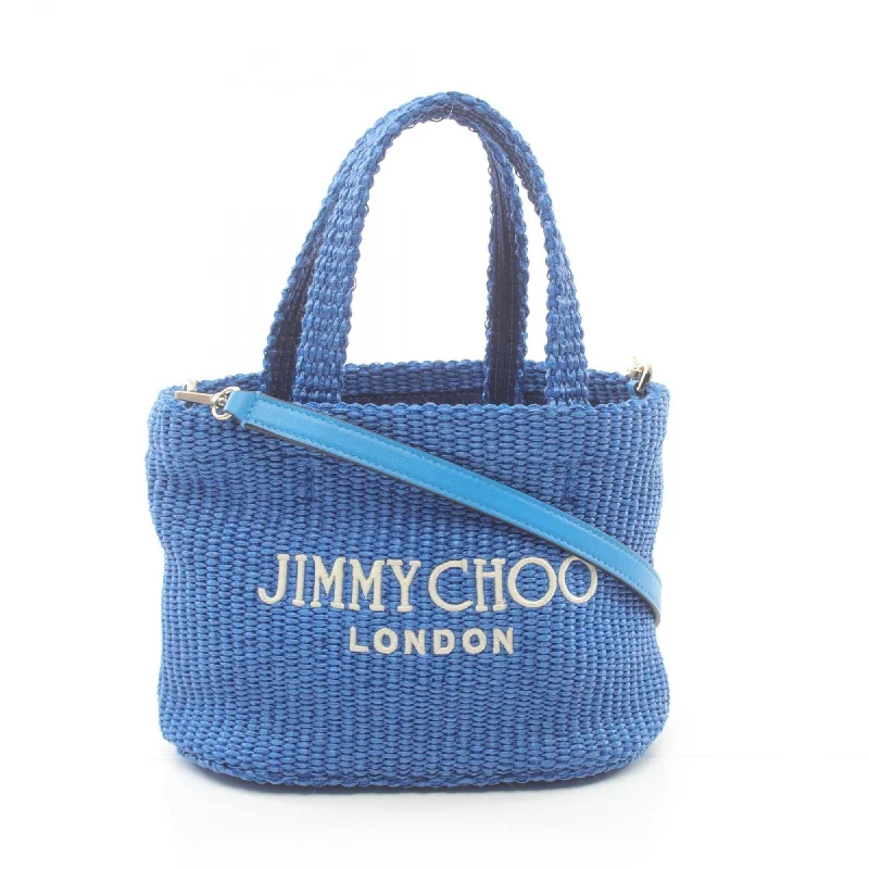 Handle bags with geometric patterns for modernity -Jimmy Choo  Raffia Handbag Tote Bag (Pre-Owned)