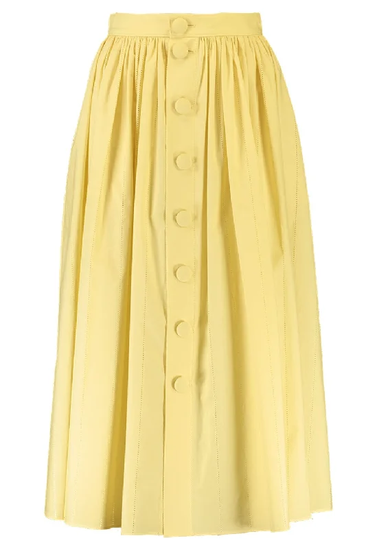 Affordable skirts for budget-friendly wardrobe updates -Button Down A Line Skirt - Butter