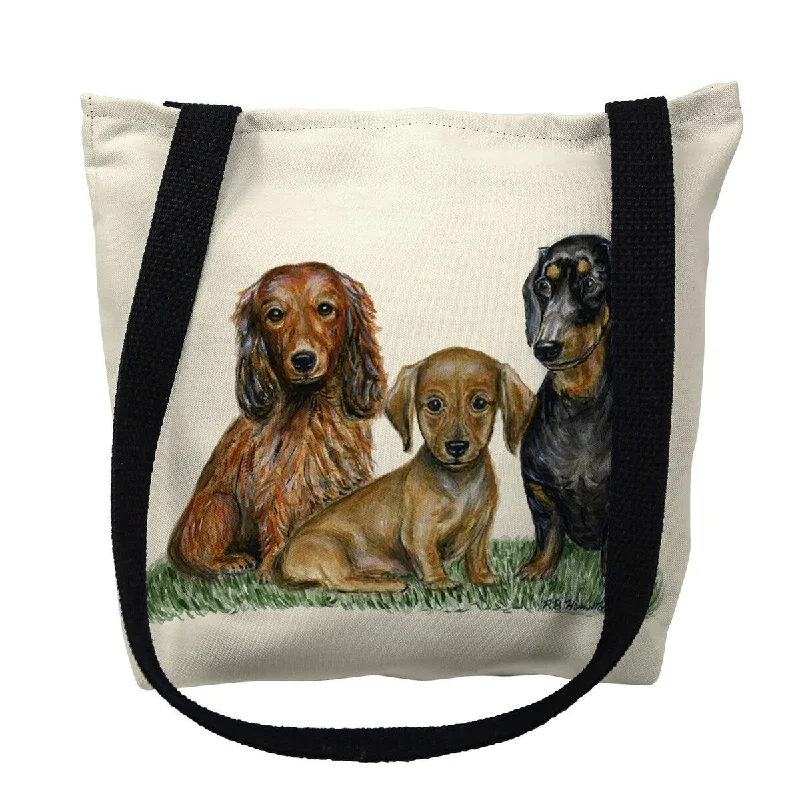 Handle bags with sleek silhouettes for fashion -Dachshunds Small Tote Bag 13x13