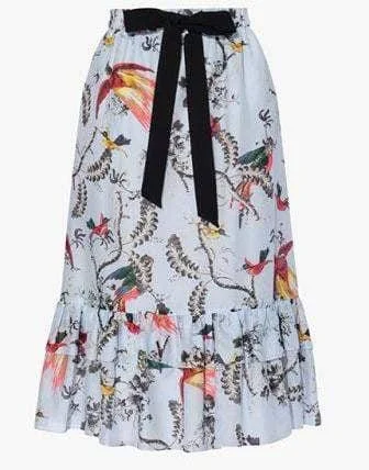 Vintage skirts for retro-inspired fashion vibes -Corsica Skirt Paisley Parrot Cotton Silk Voile