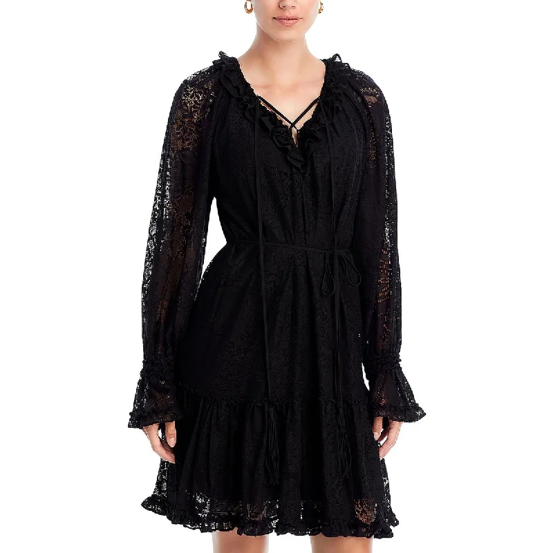 Anniversary Dresses for Special -Kobi Halperin Womens Senna Lace Ruffled Shift Dress