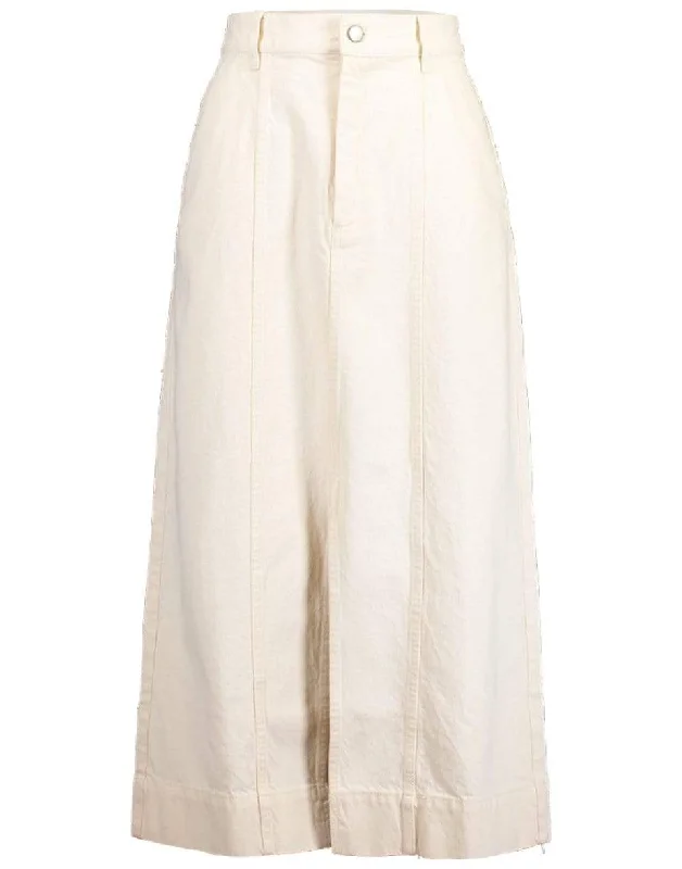 Wrap maxi skirts for versatile styling options -Nakita Paneled Denim Skirt