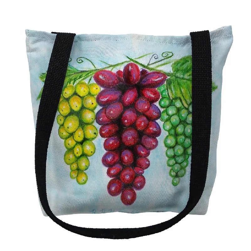 Handle bags with bold checks for trend -Bunches of Grapes Small Tote Bag 13x13