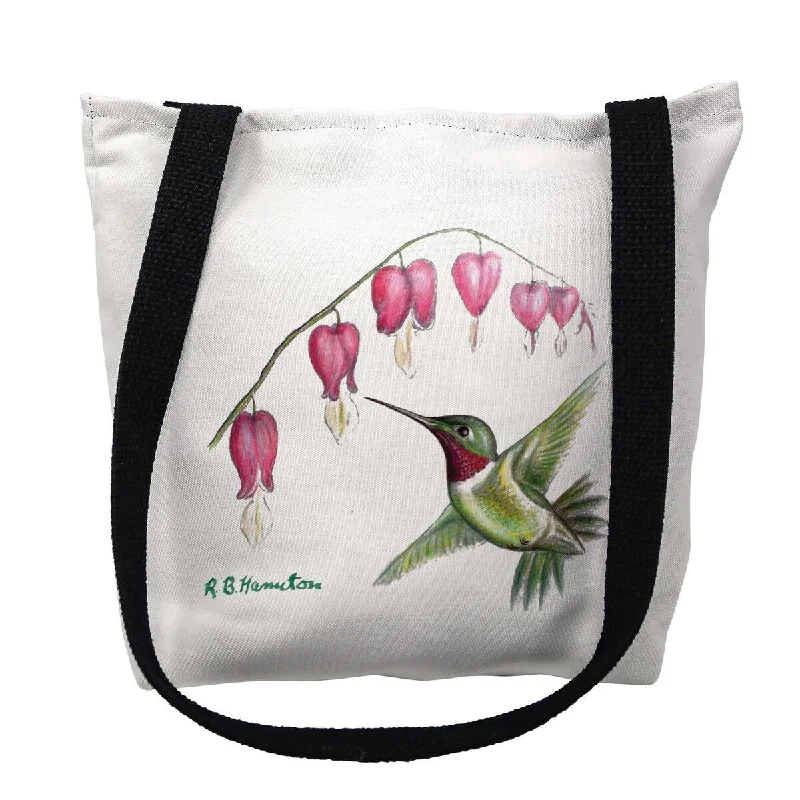 Handle bags with abstract art for uniqueness -Hummingbird Small Tote Bag 13x13