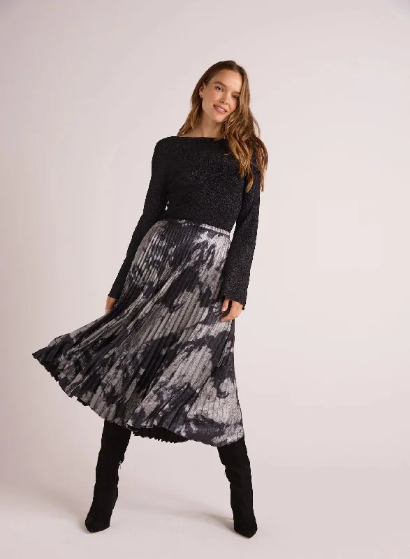 Gothic Dresses with Dark Tone -Bella Dahl Pleated Midi Skirt