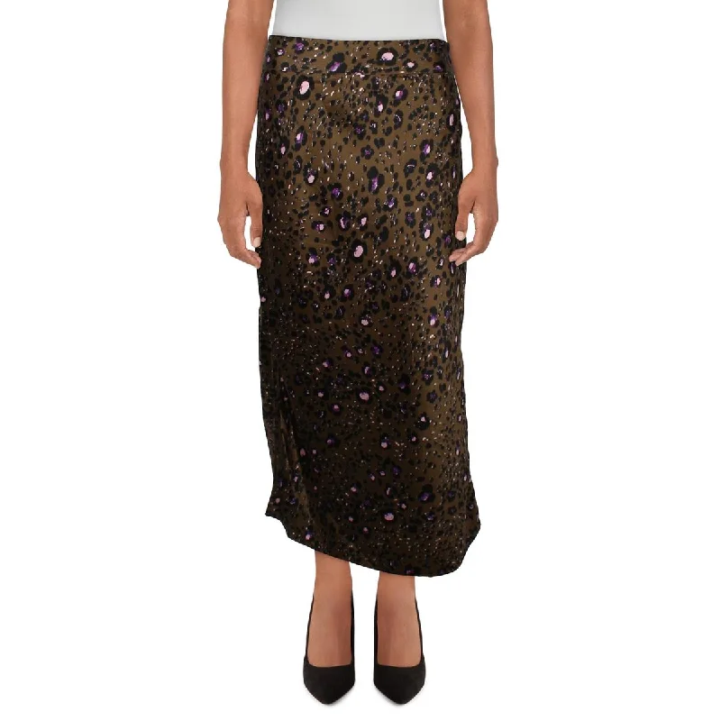 Beach Dresses for Coastal -Walter Baker Womens Animal Print Side Slit Pencil Skirt