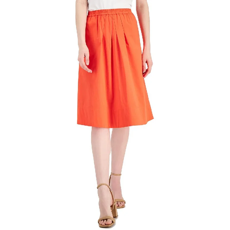 Flowy skirts for relaxed vacation wear -Donna Karan Womens Pull On Midi Midi Skirt