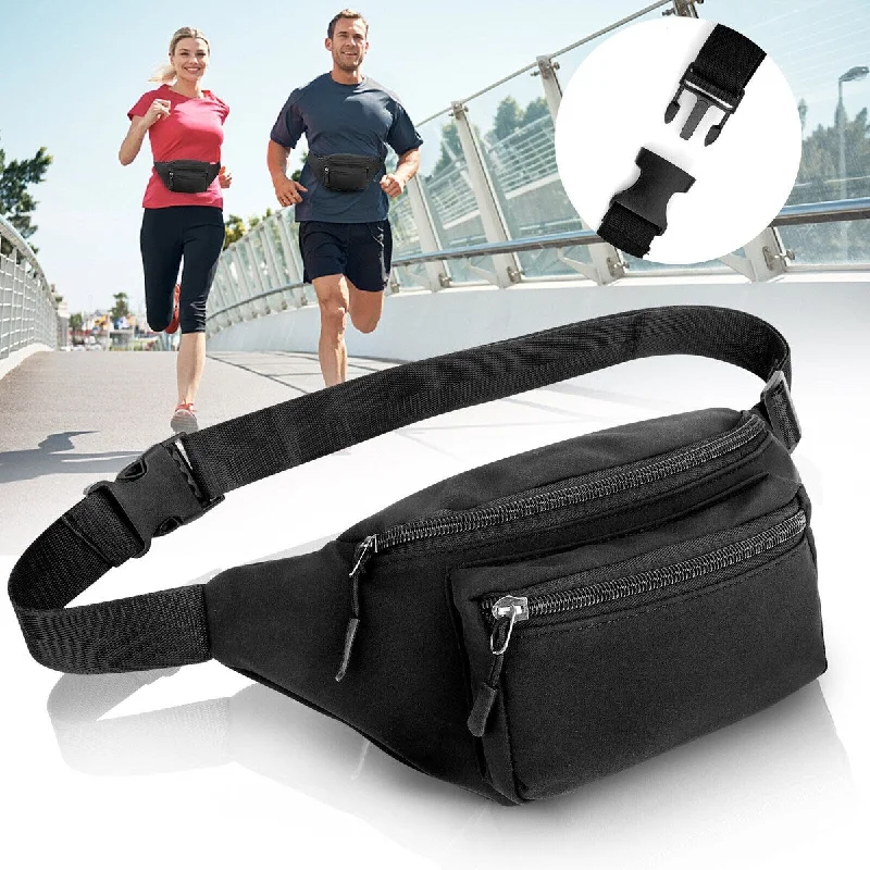 Handle bags with rugged canvas for outdoors -Fanny Pack Belt Waist Bag Crossbody Shoulder Pouch