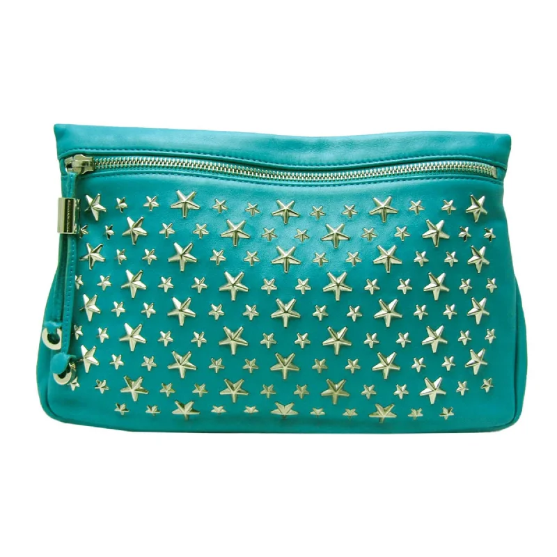 Handle bags with seasonal prints for holidays -Jimmy Choo  Leather Clutch Bag (Pre-Owned)