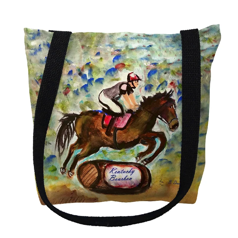 Handle bags with soft linings for protection -Kentucky Bourbon Horse Small Tote Bag 13x13