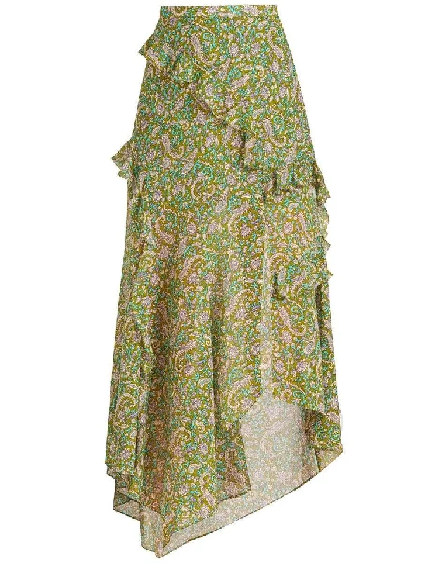 Soft cotton skirts for cozy comfort -Fern Multi Eleonora Paisley Midi Skirt