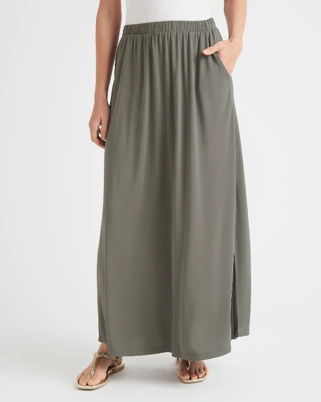 Soft cotton skirts for sensitive skin ease -Arlo Sandwash Jersey Maxi Skirt