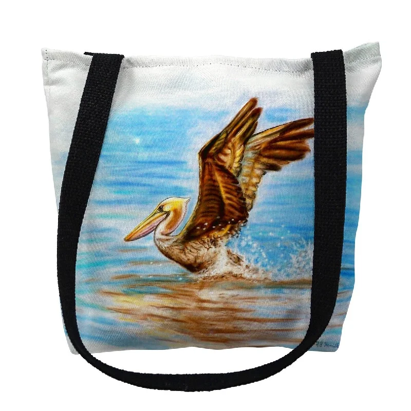 Handle bags with pastel colors for softness -Flying Pelican Small Tote Bag 13x13