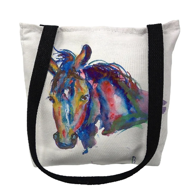 Handle bags with padded handles for comfort -Nellie - Horse Small Tote Bag 13x13