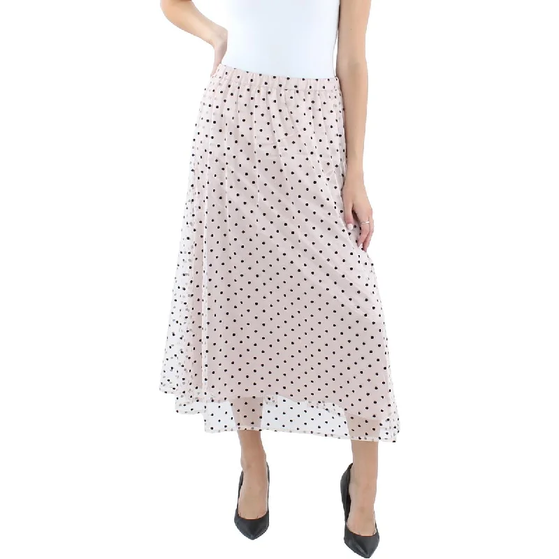 Designer maxi skirts for upscale bohemian flair -Anne Klein Womens Midi Mesh A-Line Skirt