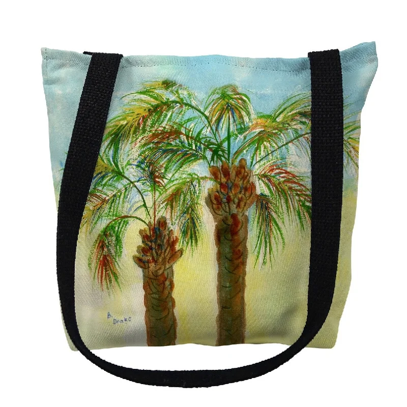 Handle bags with expandable sides for flexibility -Betsy's Palms Small Tote Bag 13x13