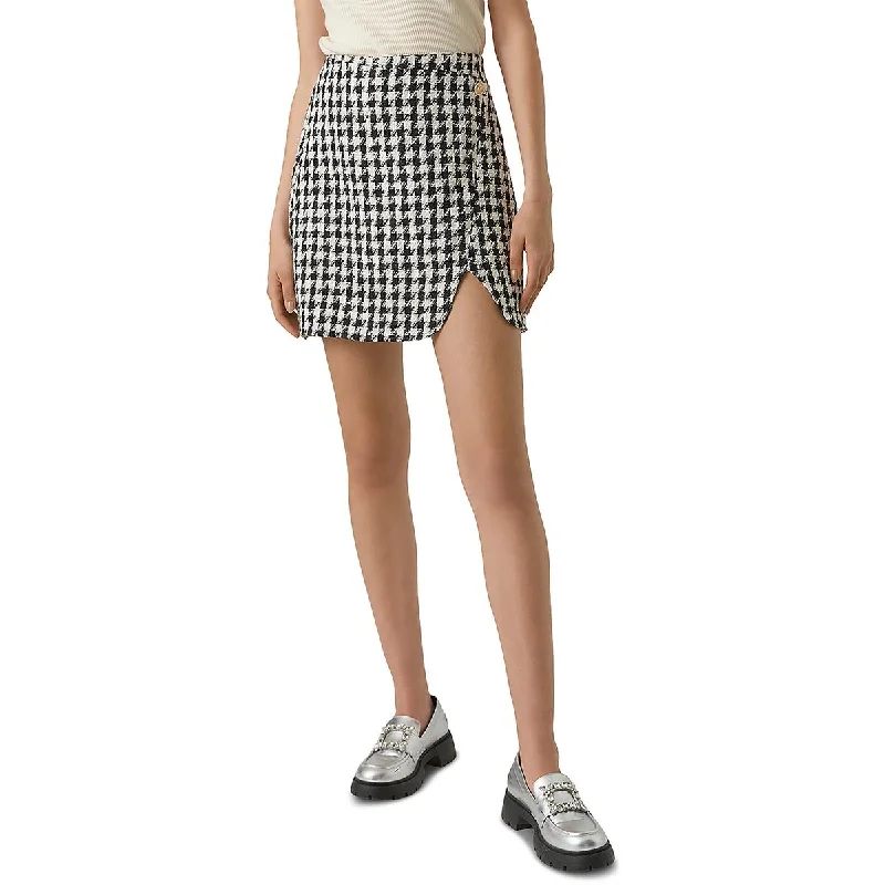 Affordable denim skirts for everyday cool -Vero Moda Womens Tweed High Rise Mini Skirt