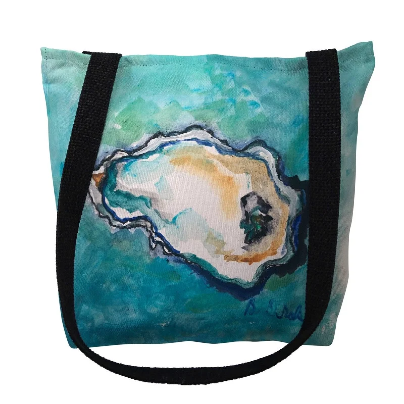 Handle bags with side pockets for organization -Single Oyster II Small Tote Bag 13x13