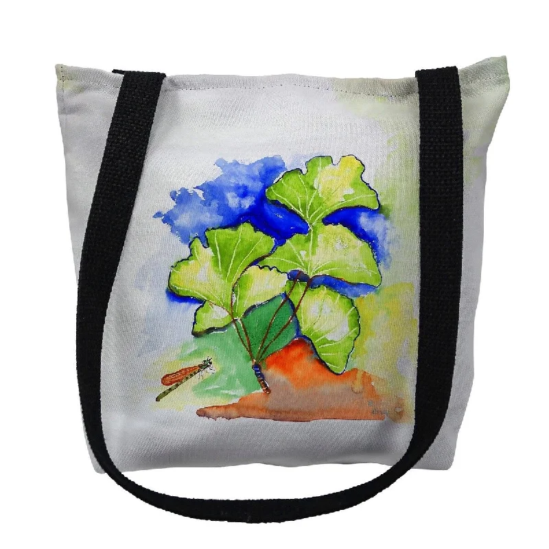 Handle bags with seasonal prints for holidays -Ginko Leaves Small Tote Bag 13x13