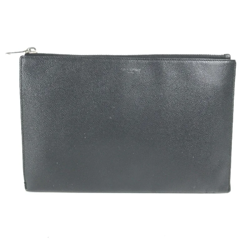 Handle bags with suede accents for texture -Saint Laurent  Leather Clutch Bag Pouch (Pre-Owned)