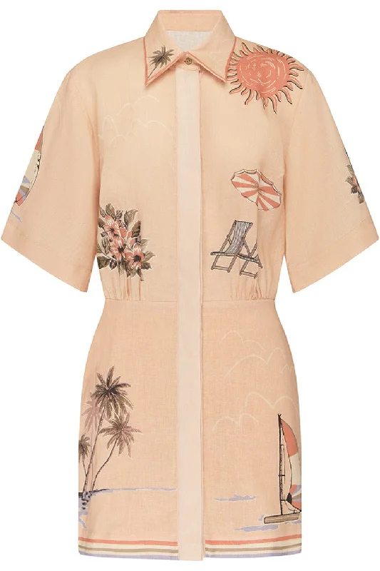 Abstract Dresses for Creative -Marina Mini Shirtdress