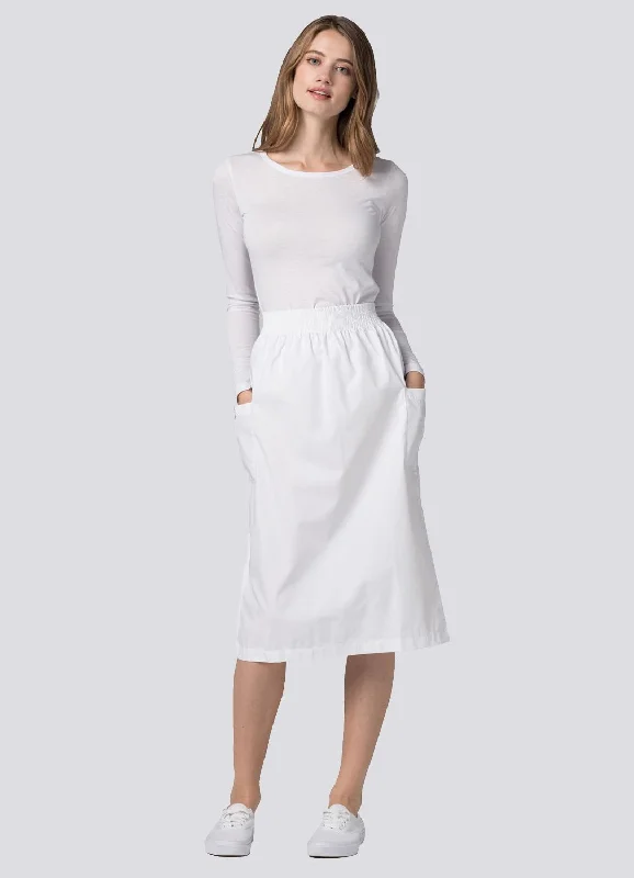 A-line skirts for classic wardrobe essentials -A-Line Patch Cargo Pocket Skirt By Adar XXS-5XL/White