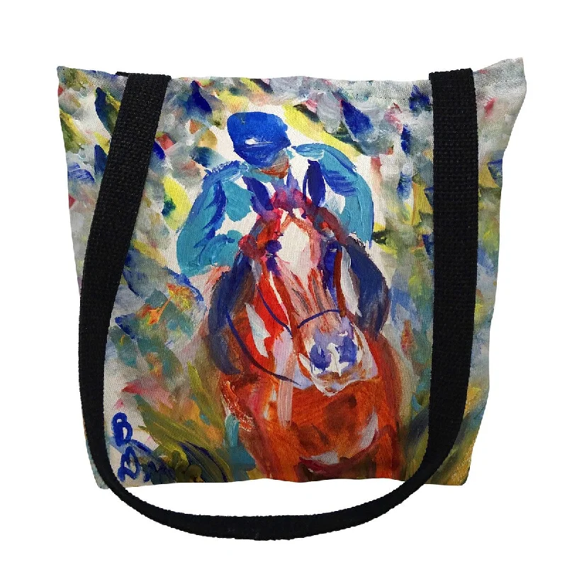 Handle bags with fun slogans for personality -Horse Finishing Small Tote Bag 13x13