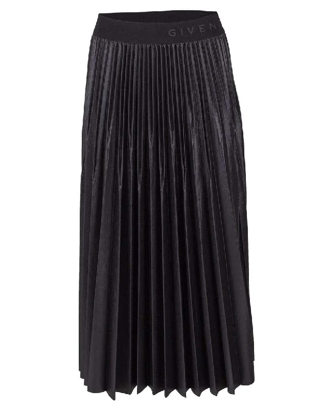 Ruffled skirts for soft romantic appeal -GIVENCHY Waistband Pleated Skirt