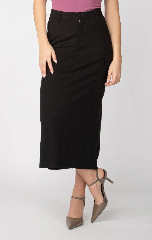 Tie-up Dresses for Decorative -Ponte Knit Cargo Skirt