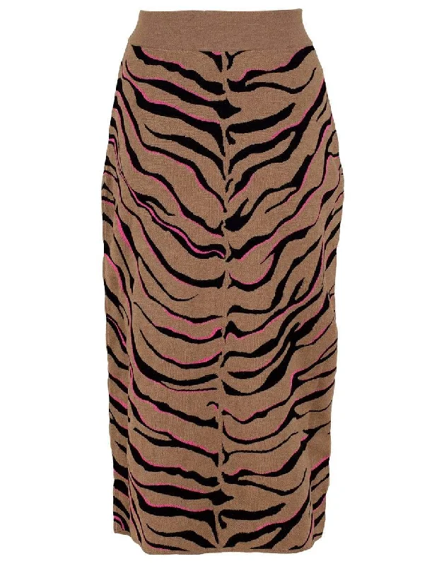 Classic black pencil skirts for office chic -Compact Tiger Skirt