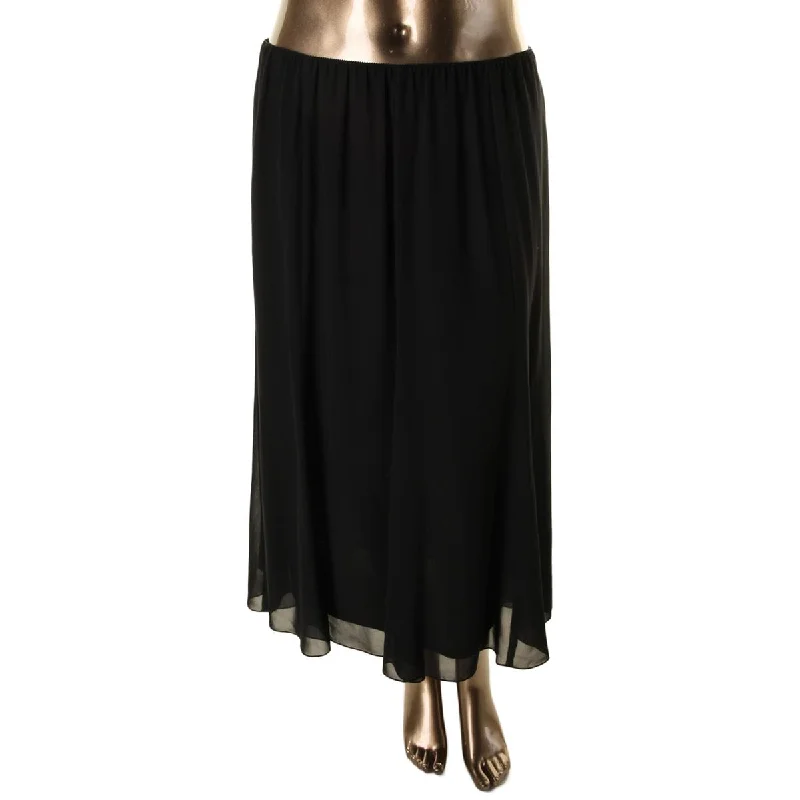 Polyester Dresses for Durable -Alex Evenings Womens Plus Chiffon Pleated A-Line Skirt