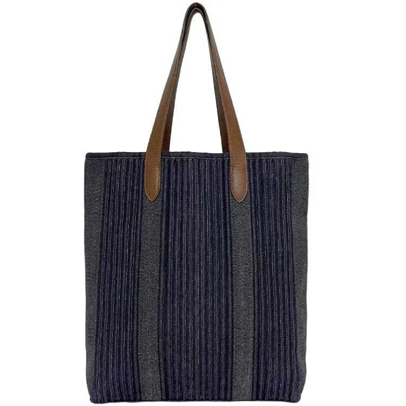 Handle bags with neutral leather for elegance -Hermes  Navy blue Leather Tote Bag (Pre-Owned)