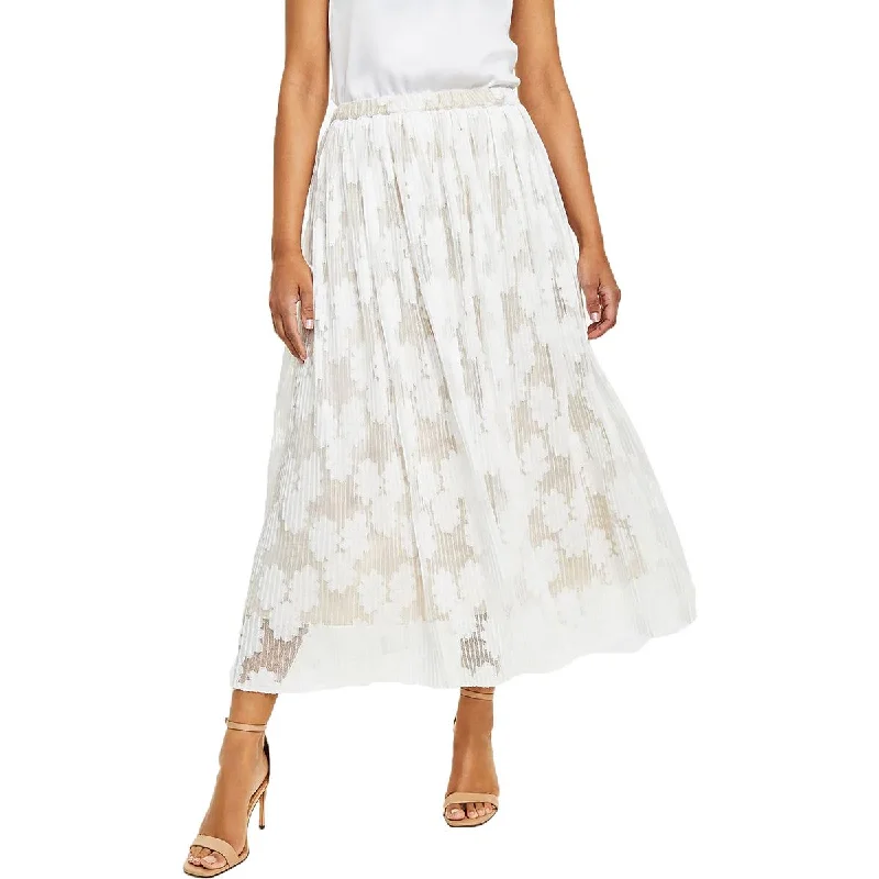 Flowy maxi skirts for breezy summer style -Anne Klein Womens Pleated  Midi Skirt