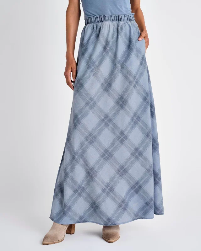 Vintage skirts with classic floral prints -Abigail Plaid Maxi Skirt