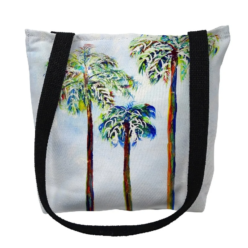 Handle bags with suede accents for texture -Three Palms Small Tote Bag 13x13