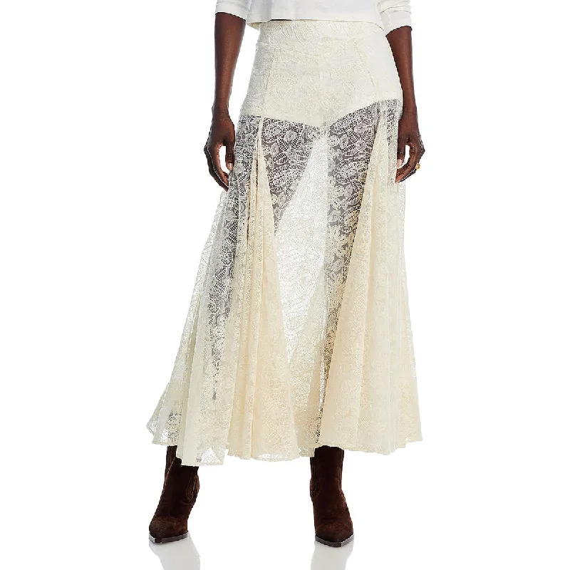 Valentine's Day Dresses for Romance -Free People Womens Beat Of The Moment Embroidered  Maxi Skirt