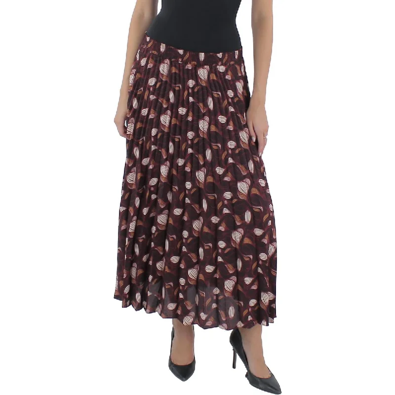 Flowy skirts for effortless beach cover-ups -Max Studio London Womens Chiffon Long Pleated Skirt