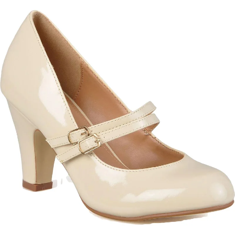 Ladies shoes for petites fit just right -Journee Collection Womens Wendy Patent Round Toe Pumps