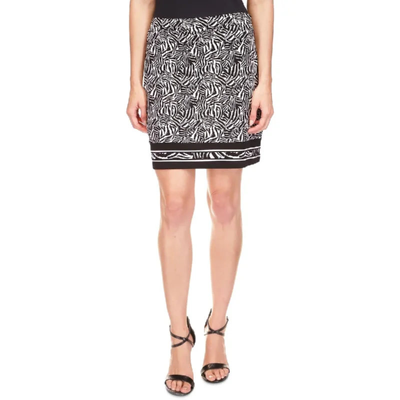 A-line mini skirts for fun flirty looks -Michael Kors Womens Animal Print  Pencil Skirt