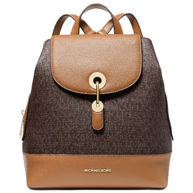 Handle bags with padded straps for comfort -Michael Kors Raven Medium Backpack BrownAcorn