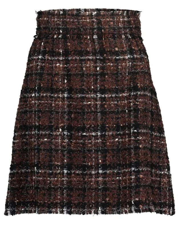 Classic black maxi skirts for versatility -A-Line Tweed Skirt